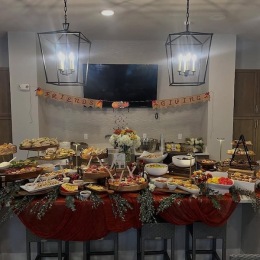 a table with food